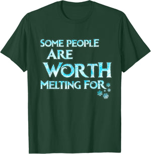 Some People Are Worth Melting For Funny Kids Cosplay Outfit T-Shirt - T-Shirt | Forest