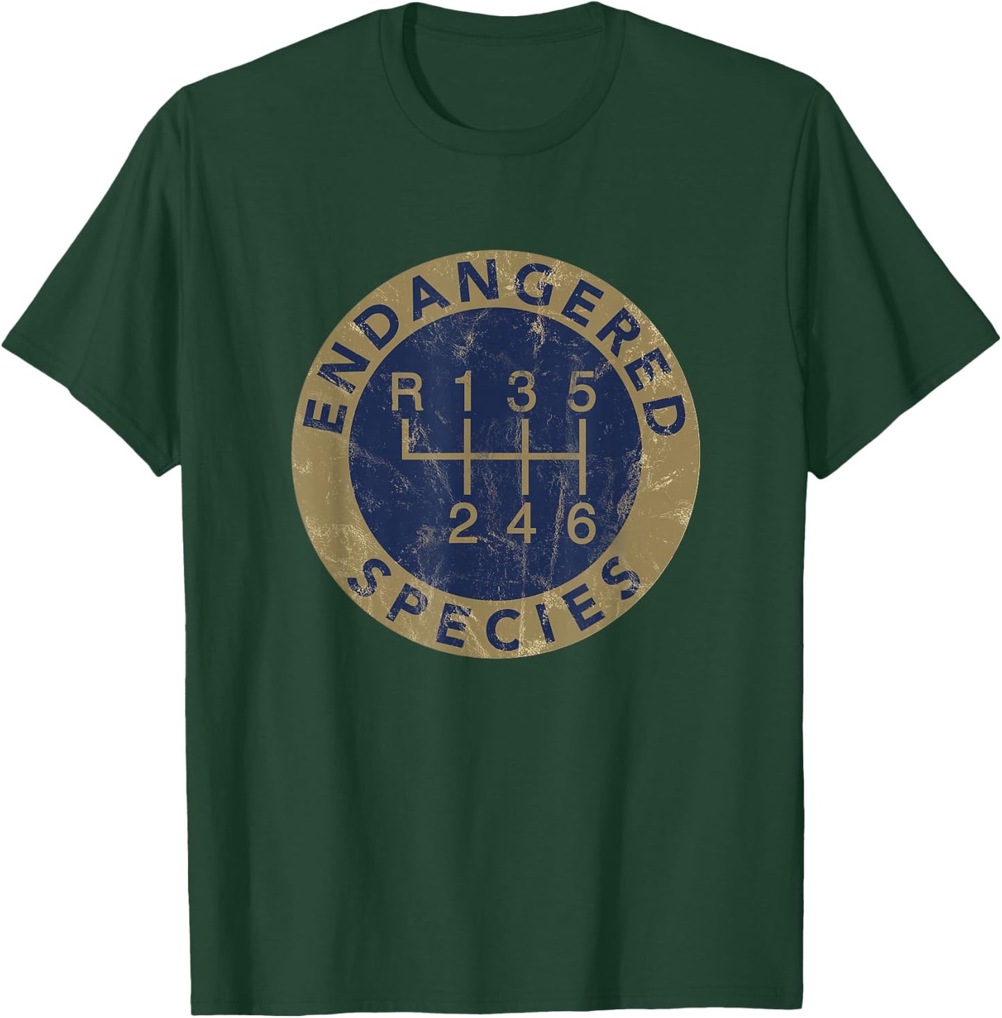 Endangered Species Stick Shift Manual Transmission Drivers T-Shirt - T-Shirt | Forest