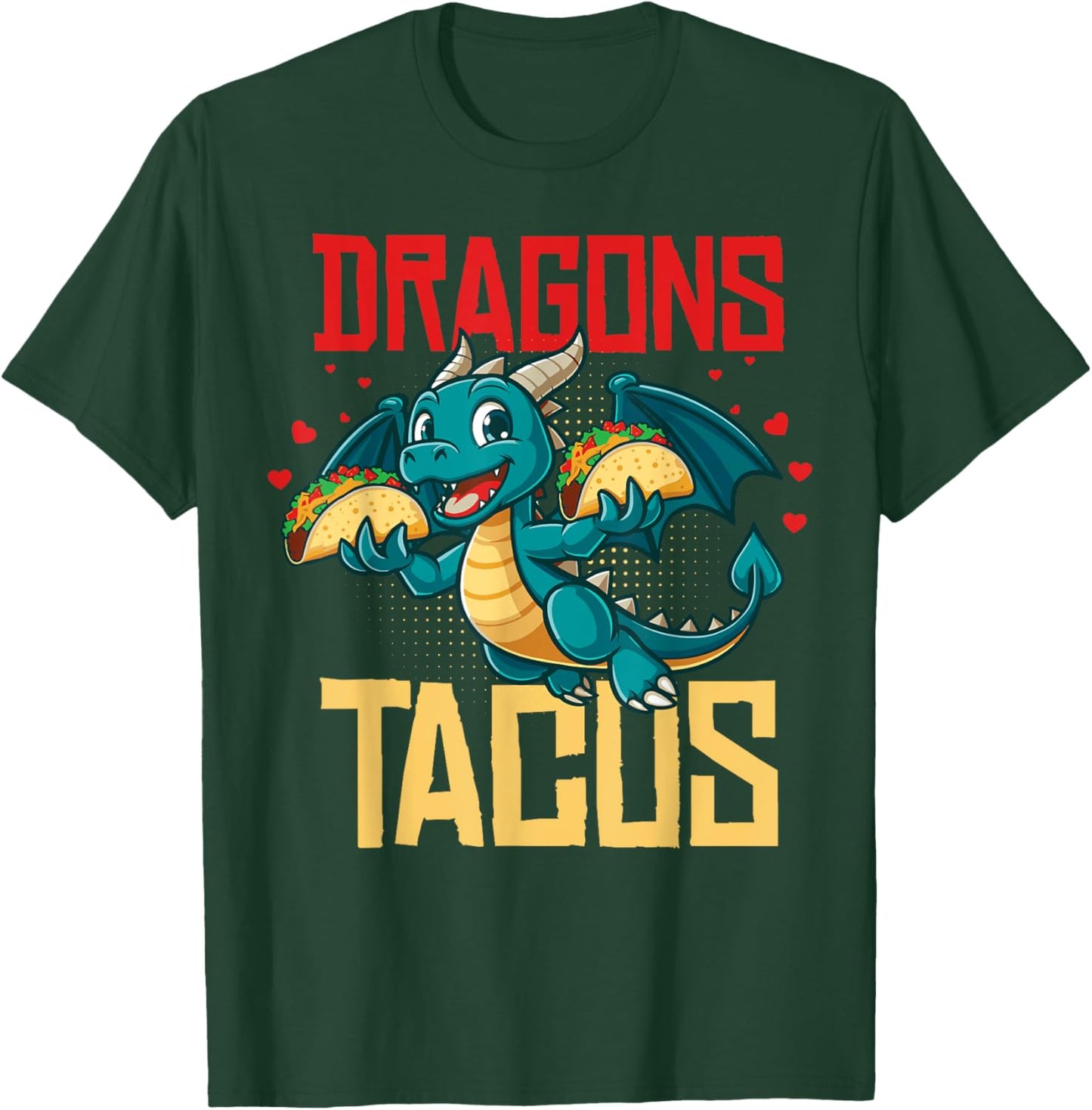 Dragons Love Tacos Shirt for Kids Girls Boys T-Shirt - T-Shirt | Forest
