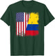 Half Colombian Flag | Vintage Colomobia USA Gift T-Shirt - T-Shirt | Forest