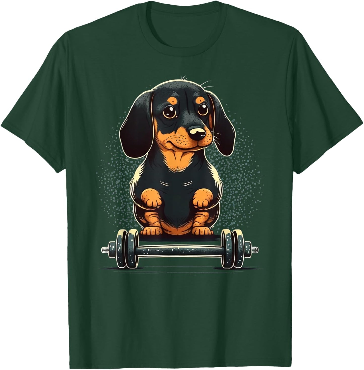 Dachshund Weightlifting Funny Fitness Gym Dachshund T-Shirt - T-Shirt | Forest