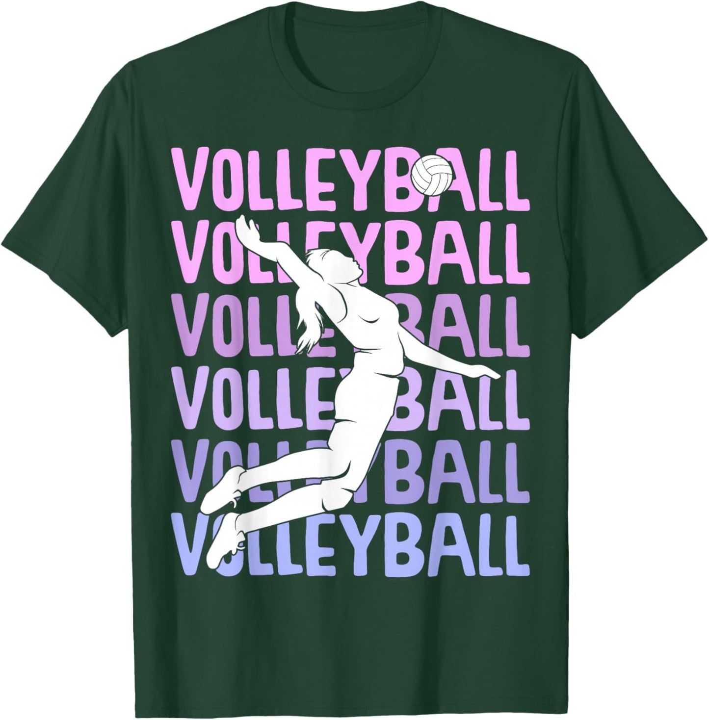 Volleyball Girls Kids Women T-Shirt - T-Shirt | Forest