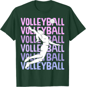 Volleyball Girls Kids Women T-Shirt - T-Shirt | Forest