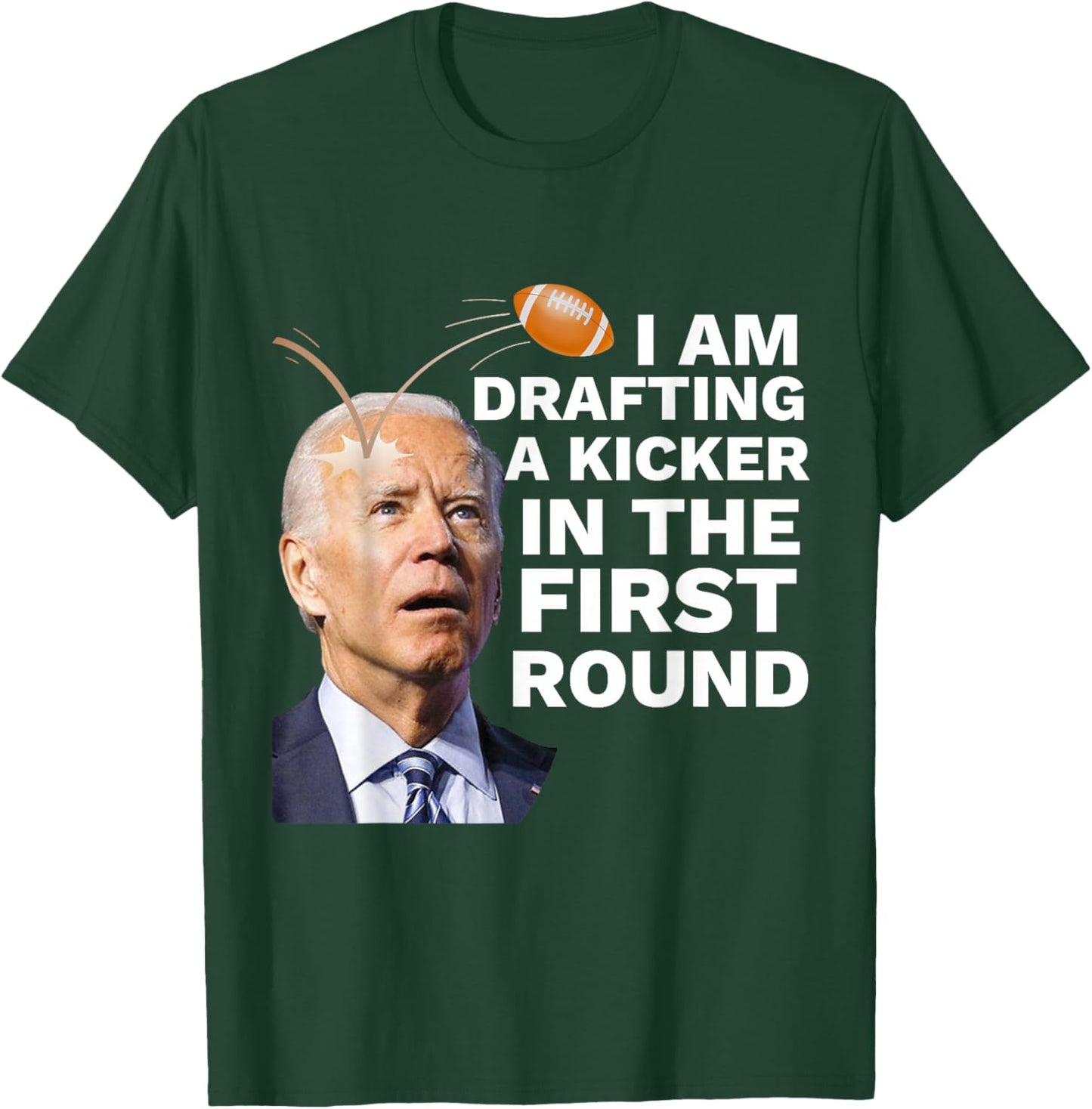 Confused Drafting Kicker Funny Fantasy Football Draft Party T-Shirt - T-Shirt | Forest