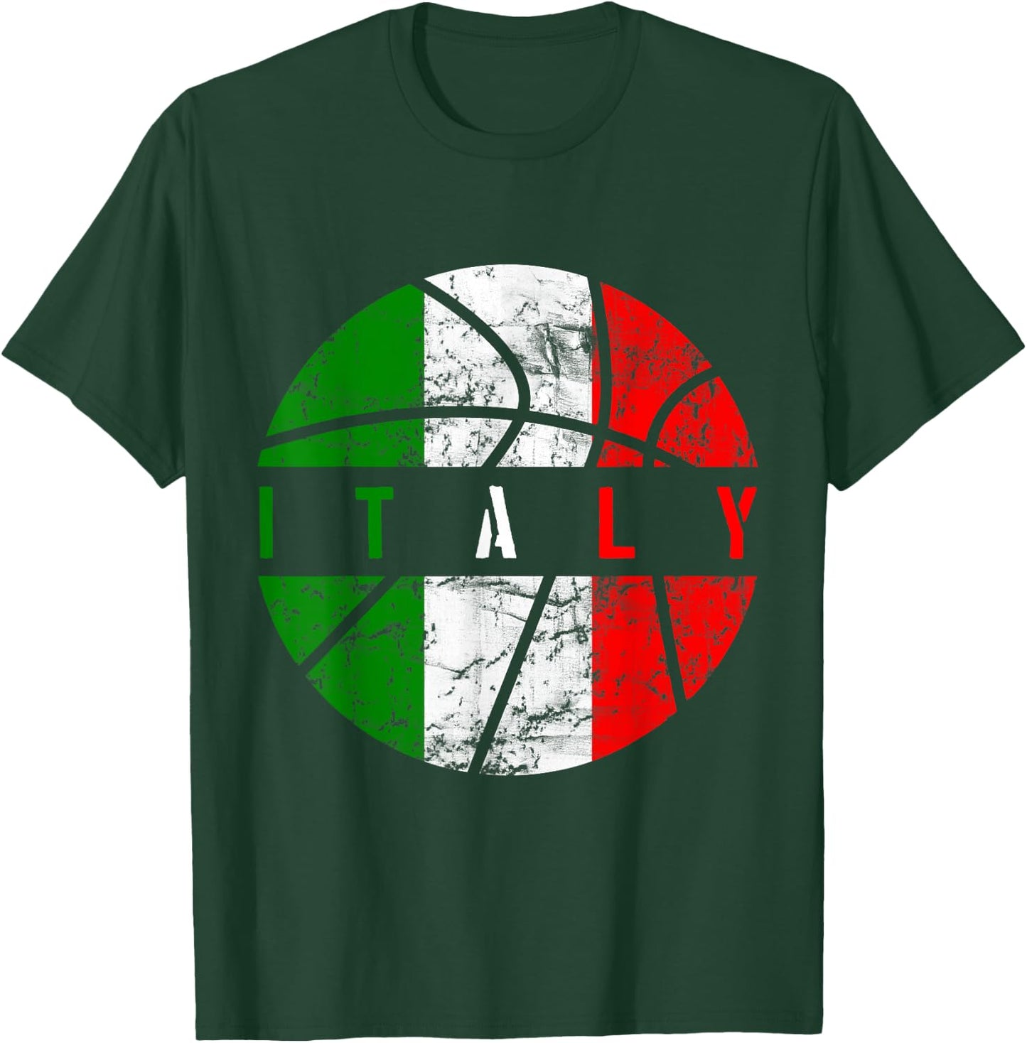 Italy Flag Basketball Italian Team Fan Lover T-Shirt - T-Shirt | Forest