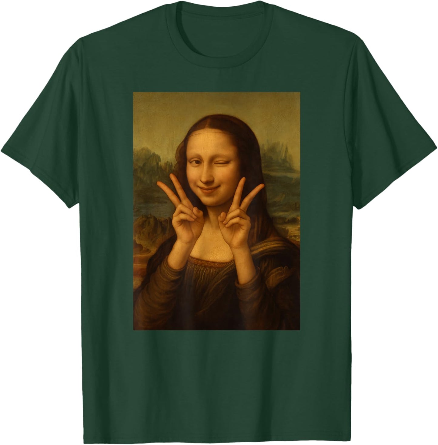 Cute Monalisa Painting Kpop Kdrama Men Women Kids T-Shirt - T-Shirt | Forest