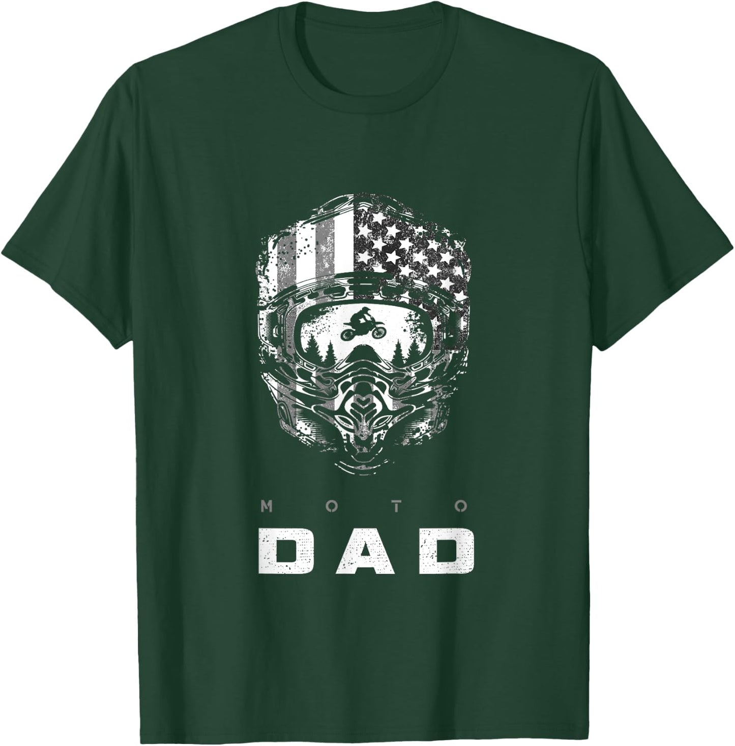 American Motocross Dad Dirt Bike Apparel - Motocross T-Shirt - T-Shirt | Forest