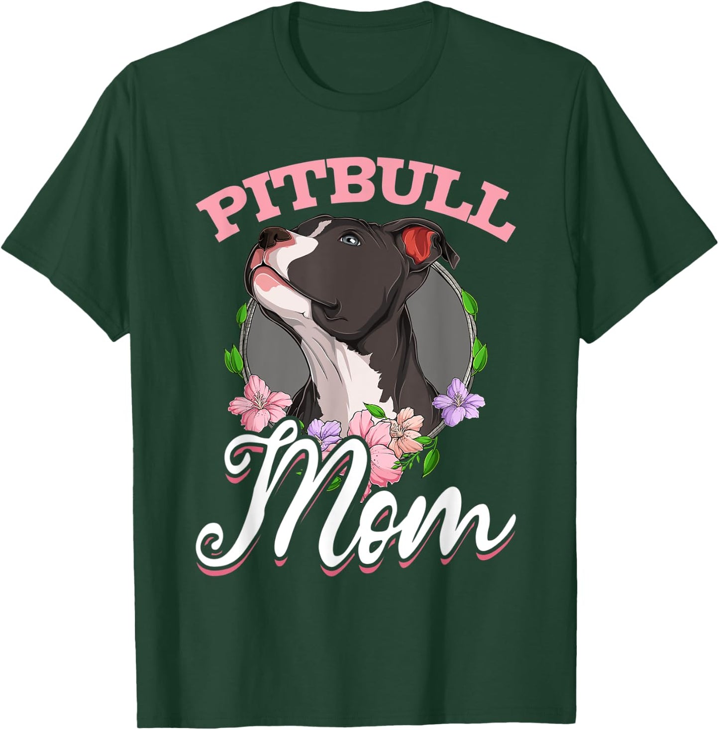 Pitbull Pittie - Pitbull Mom Mommy Mama T-Shirt - T-Shirt | Forest