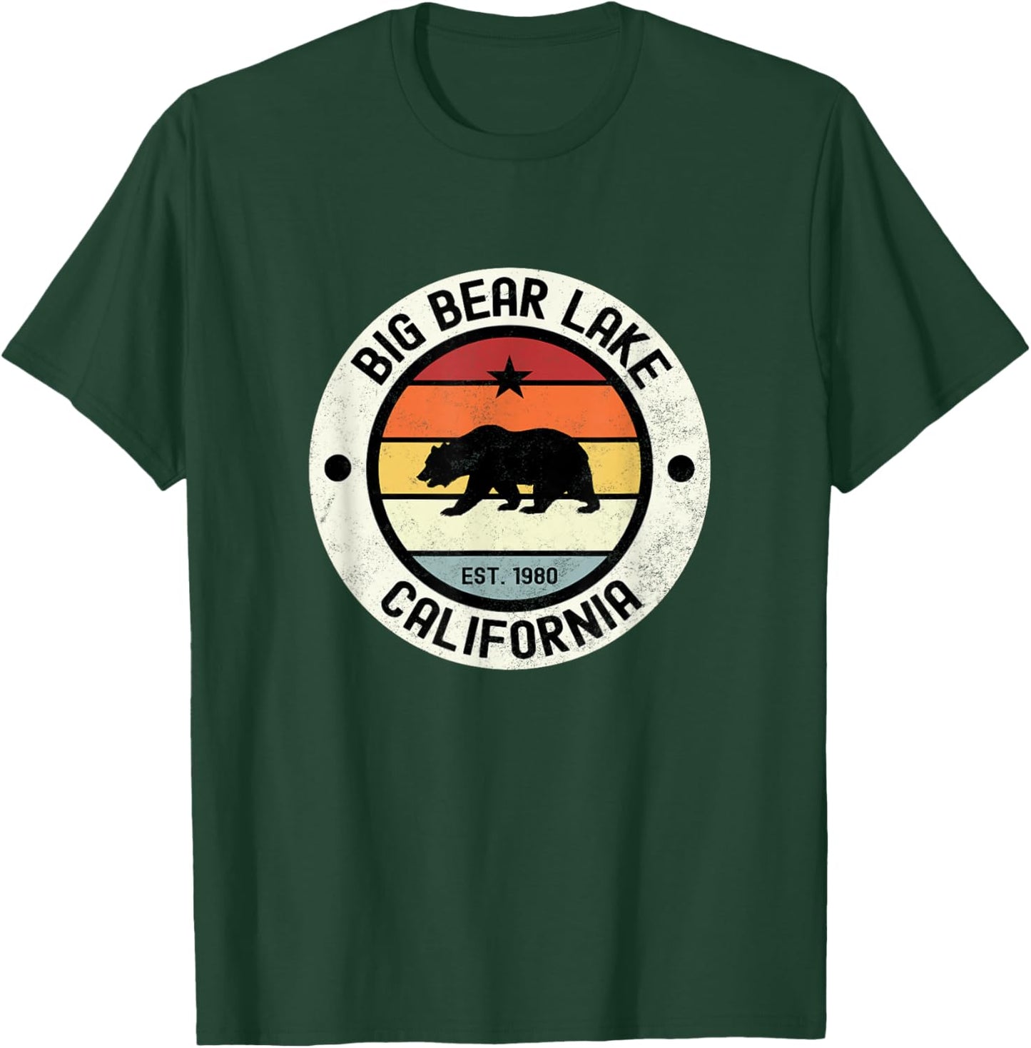 Big Bear Lake California CA Vintage T-Shirt - T-Shirt | Forest