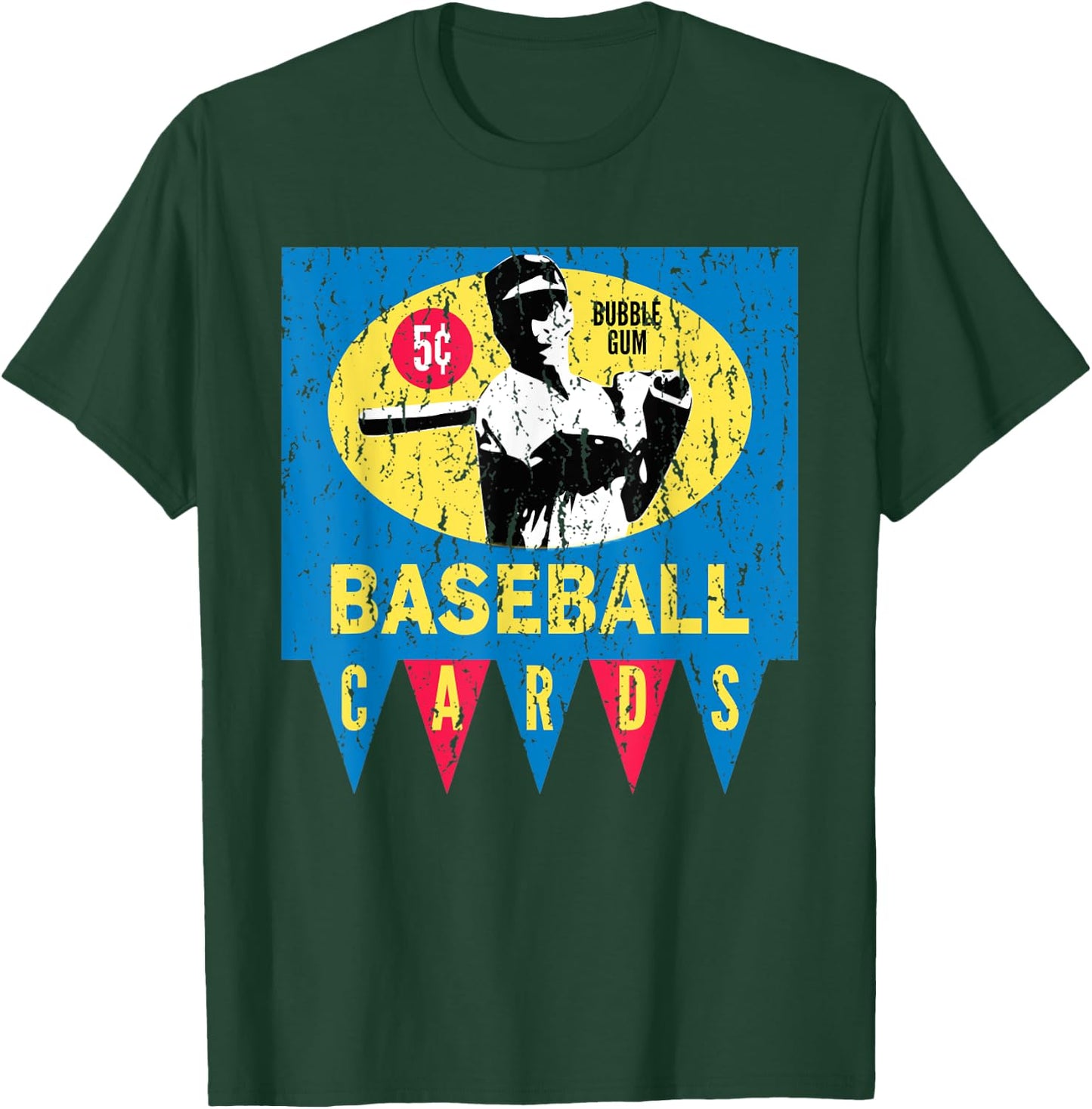 Retro 50s Baseball Card Wrapper T-Shirt - T-Shirt | Forest