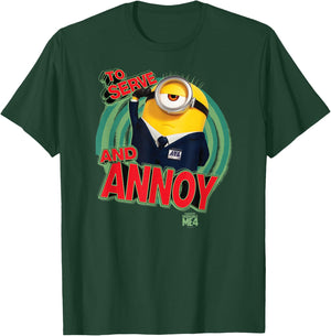 Minions Despicable Me 4 AVL To Serve and Annoy T-Shirt - T-Shirt | Forest