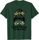 Camouflage Messy Bun Good Mom Bad Words F Bomb Mother's Day T-Shirt - T-Shirt | Forest