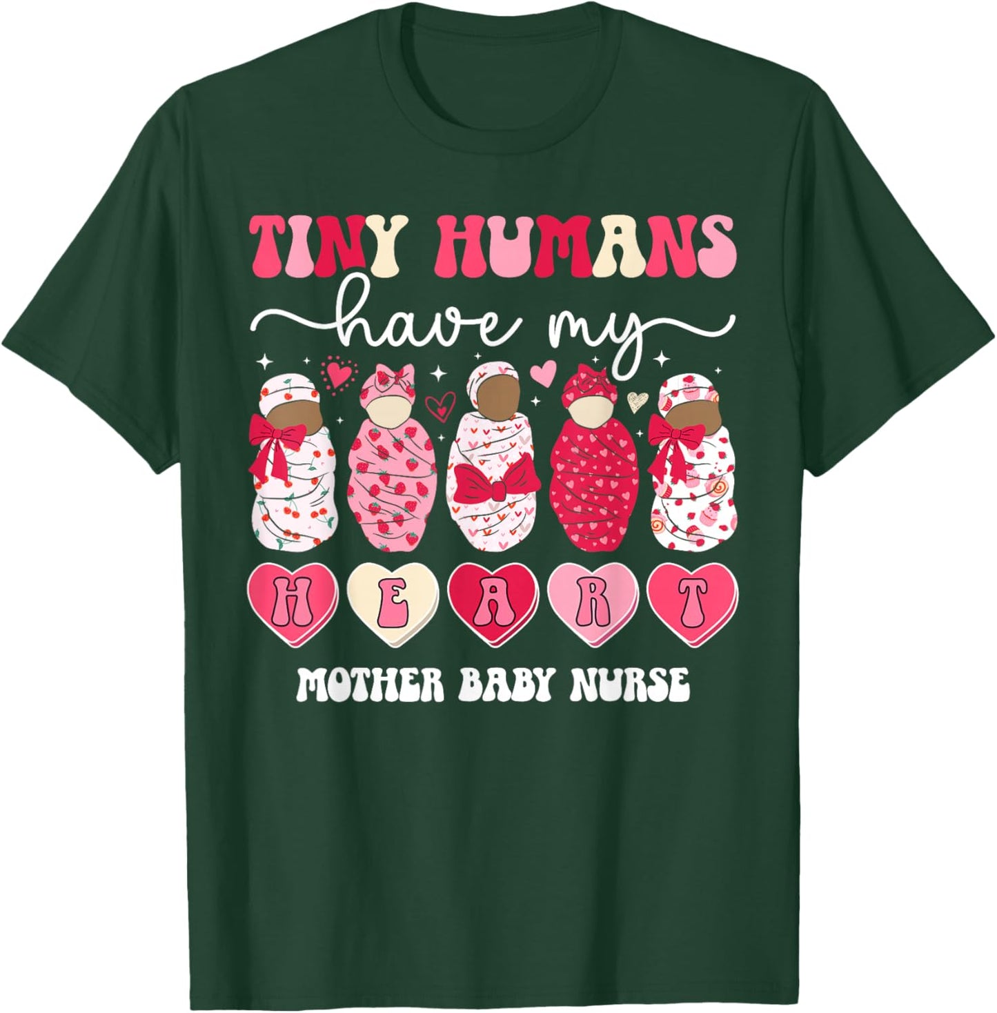 Mother Baby Nurse Valentine Mom Baby Nurse Valentines Day T-Shirt - T-Shirt | Forest