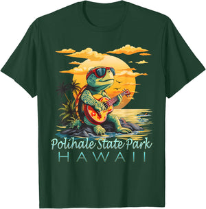 Cute Tropical Polihale State Park Hawaii Sea Turtle Souvenir T-Shirt - T-Shirt | Forest