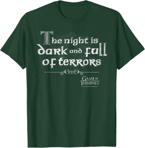 Game of Thrones The Night is Dark and Full of Terrors T-Shirt - T-Shirt | Forest