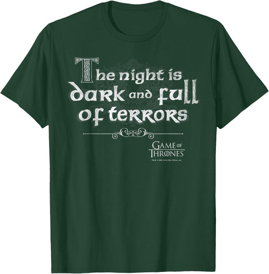 Game of Thrones The Night is Dark and Full of Terrors T-Shirt - T-Shirt | Forest