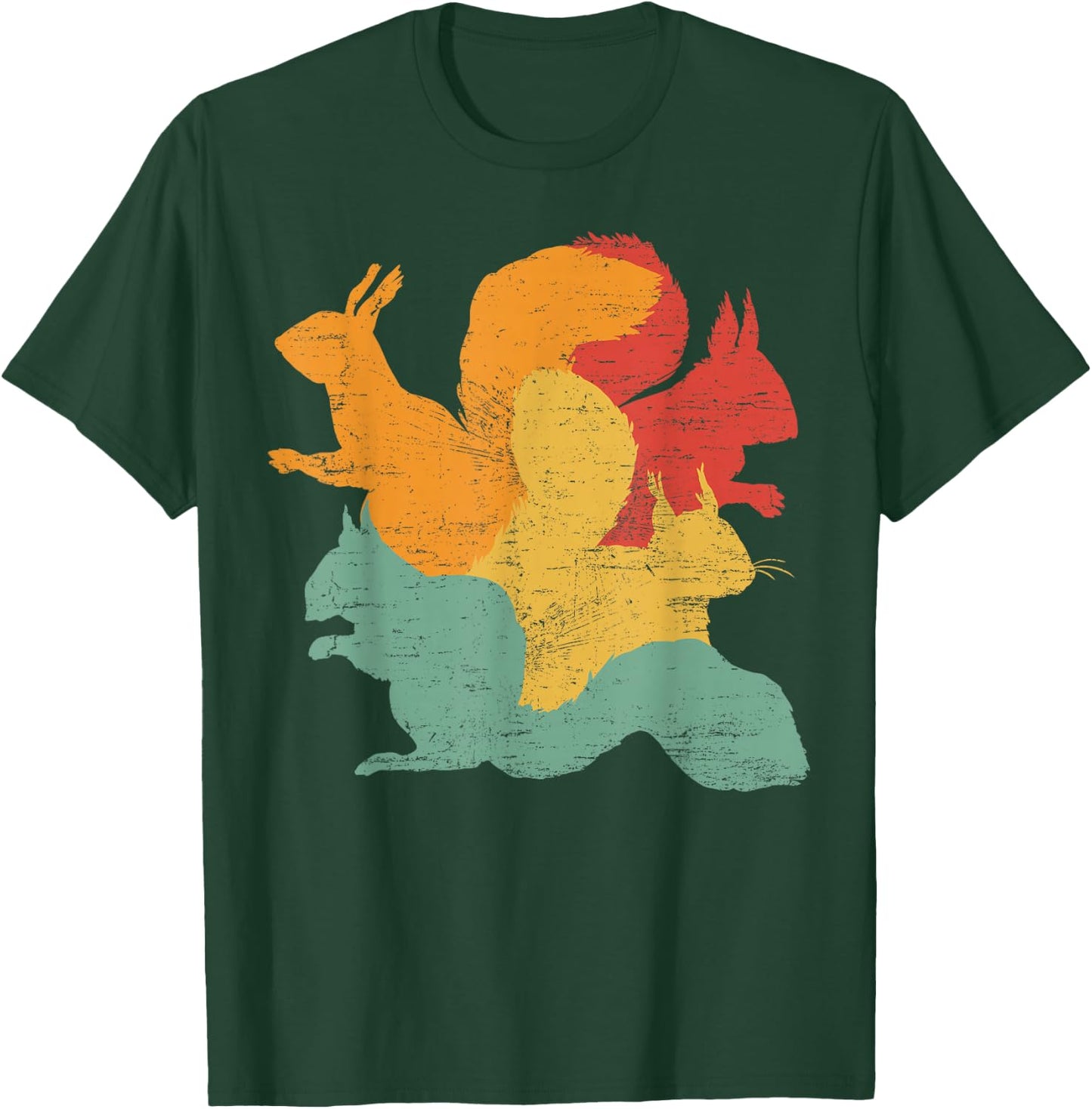 Vintage Squirrels Funny Forest Animal Rodent Lovers Outfit T-Shirt - T-Shirt | Forest