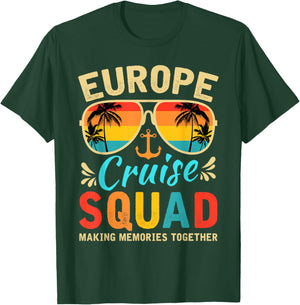 Europe Cruise Squad 2025 European Matching Family Group T-Shirt - T-Shirt | Forest