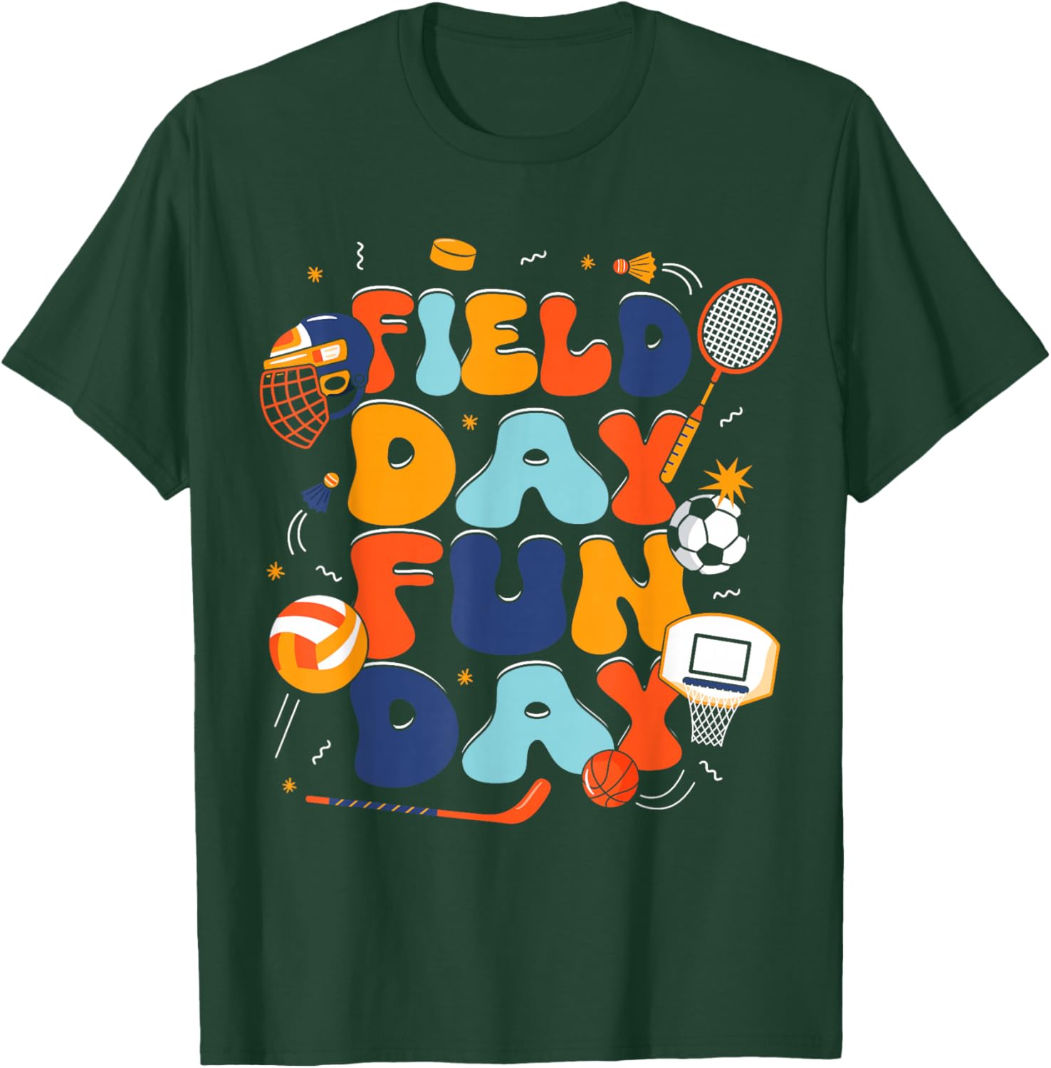 Field Day School Apparel Teacher Students T-Shirt - T-Shirt | Forest