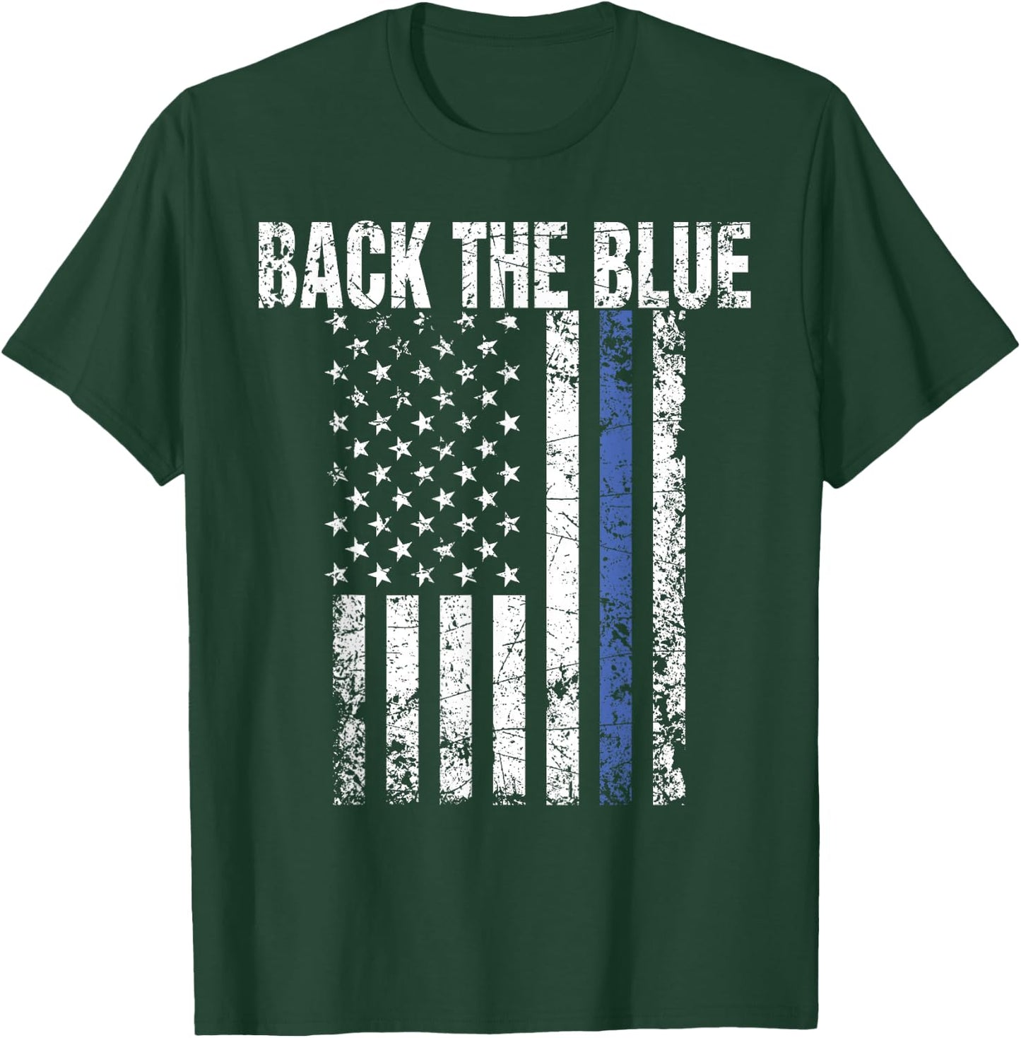 Back the Blue Shirt Great Police Support Law Enforcement T-Shirt - T-Shirt | Forest