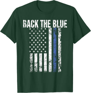Back the Blue Shirt Great Police Support Law Enforcement T-Shirt - T-Shirt | Forest