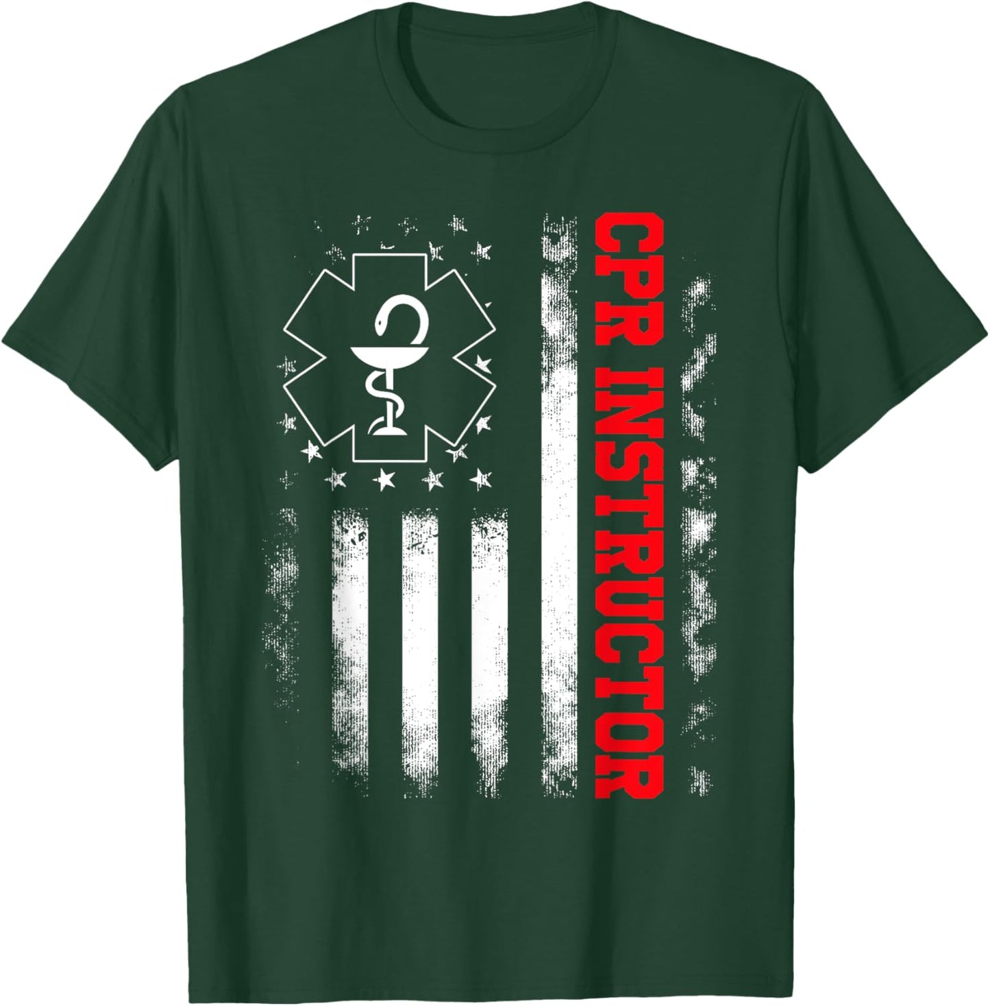 CPR Instructor design Training and Teaching EMS Ambulance T-Shirt - T-Shirt | Forest