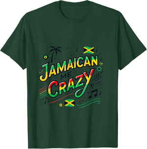 Jamaica me crazy - Jamaican Flag - Funny Pun T-Shirt - T-Shirt | Forest