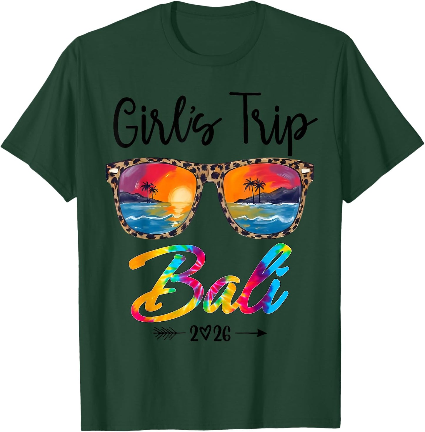 Girls Trip Bali 2026 Girls Weekend Summer Vacation Party T-Shirt - T-Shirt | Forest