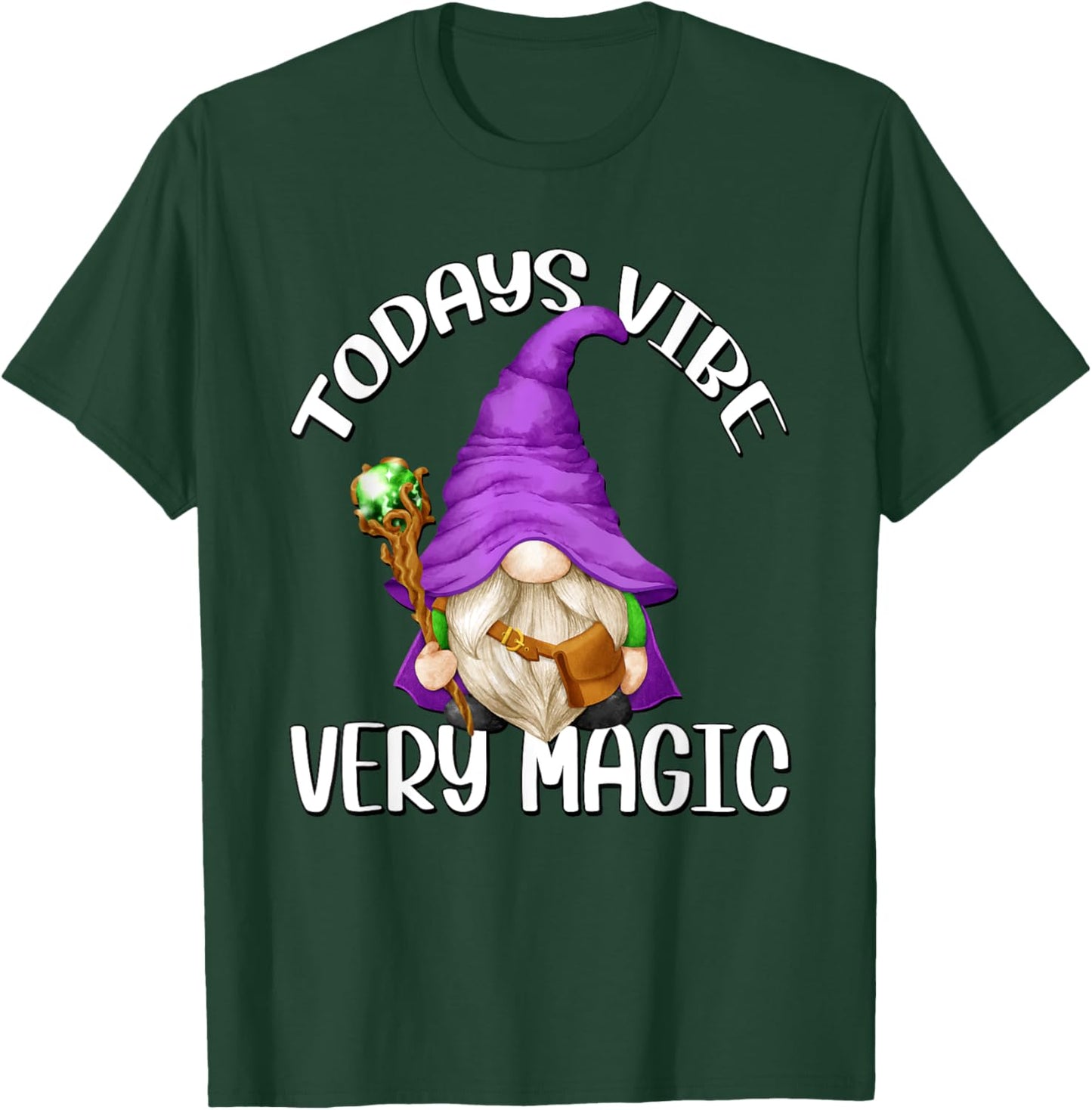 Magician Gnome And Kids Purple Wizard Gnome Grandpa T-Shirt - T-Shirt | Forest