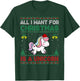 All I Want For Christmas Is A Unicorn Ugly Sweater T-Shirt - T-Shirt | Forest
