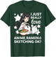 I Just Really Love Anime Ramen and Sketching OK? Drawing Art T-Shirt - T-Shirt | Forest
