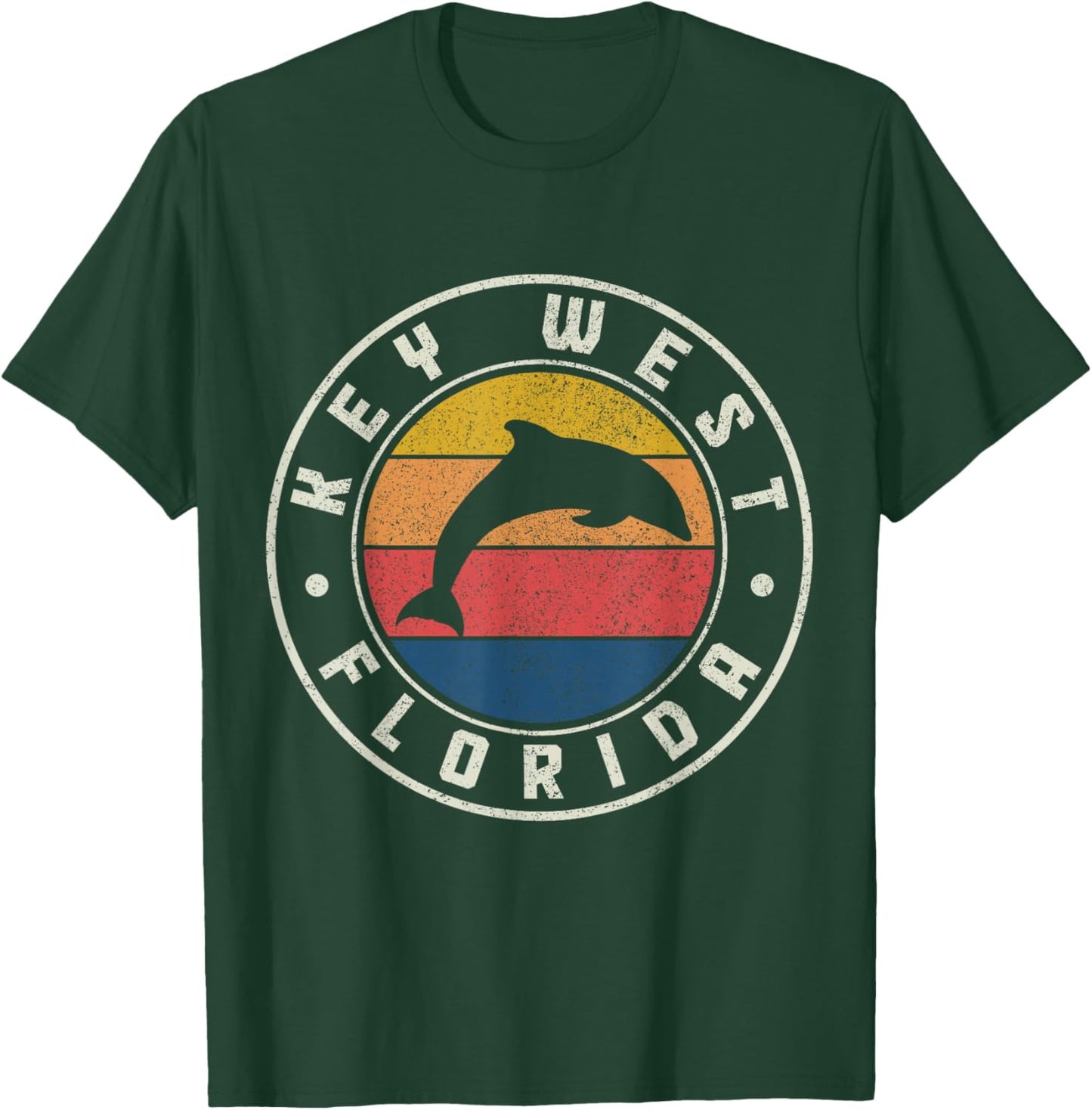 Key West Florida Dolphin Souvenir Vintage T-Shirt - T-Shirt | Forest