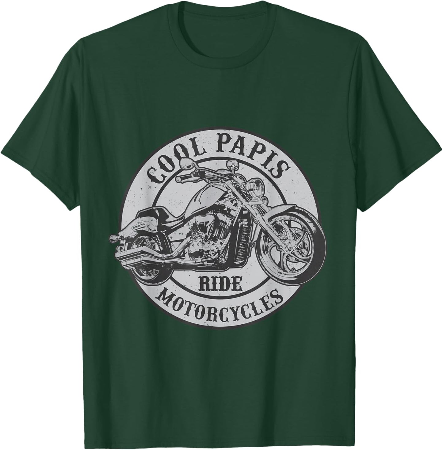 Cool Papi Ride Motorcycles Novelty Rider Papis T-Shirt - T-Shirt | Forest