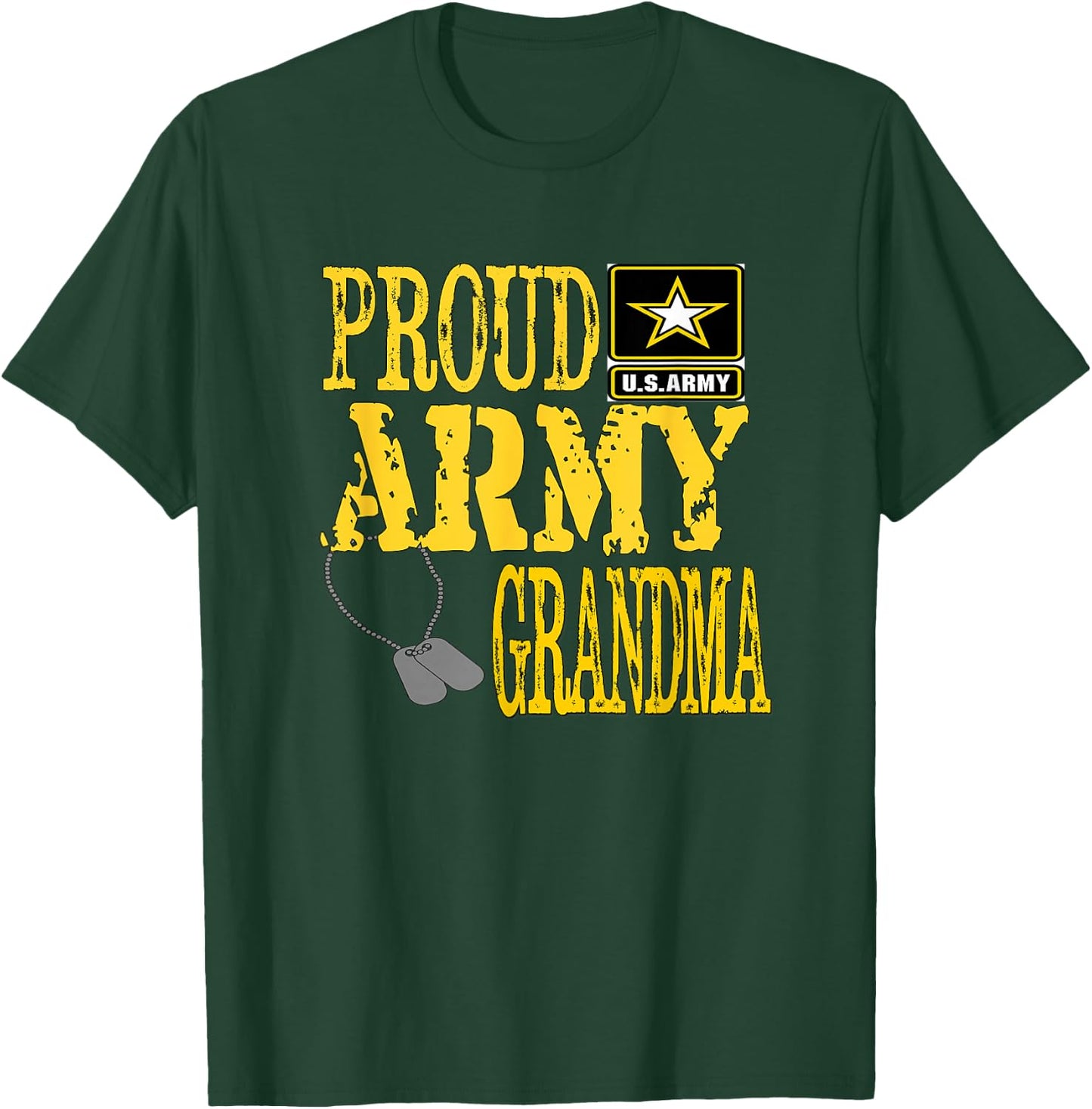 Proud Army Grandma Shirt Military Pride T Shirt T-Shirt - T-Shirt | Forest