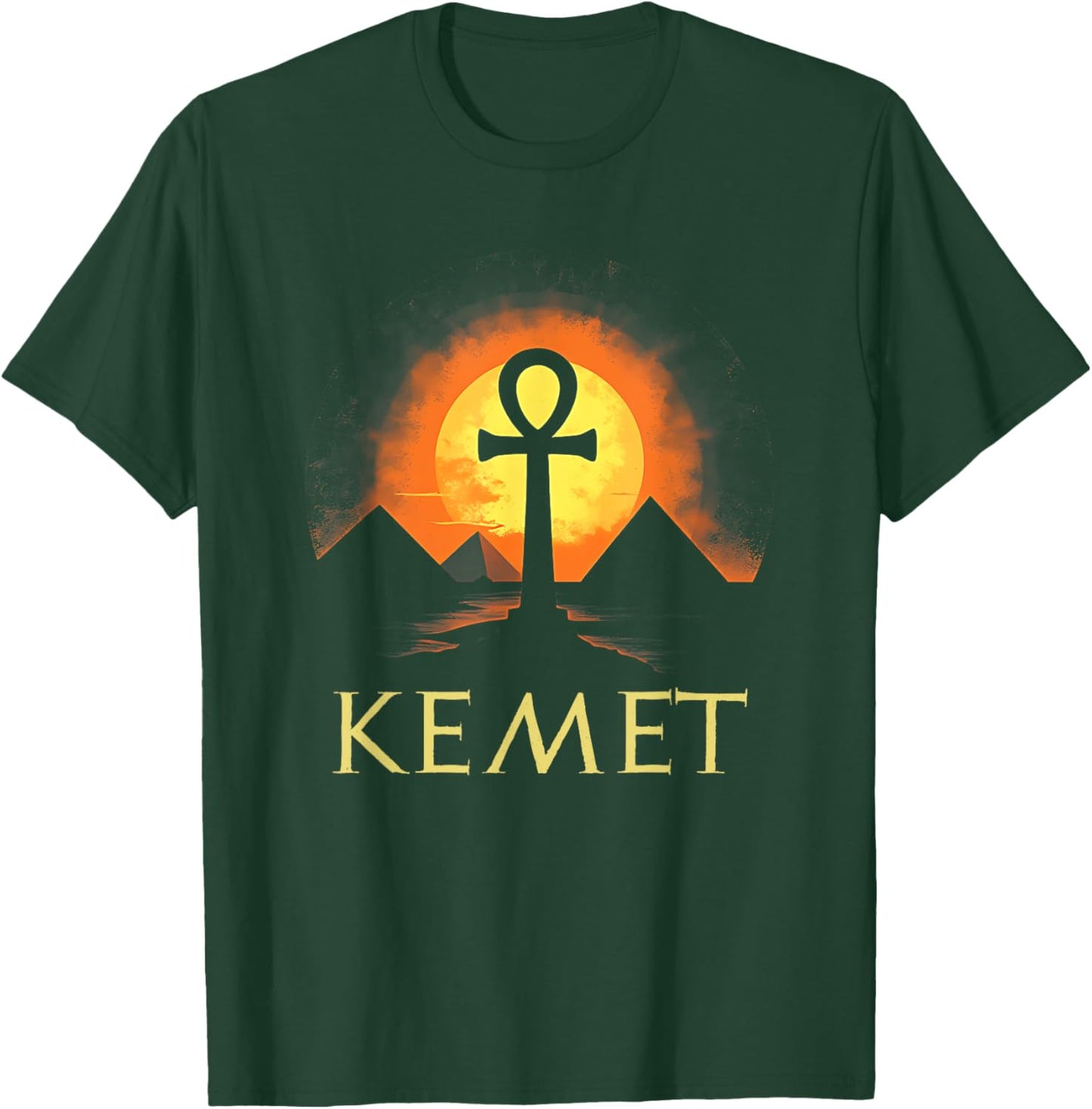 Kemet Ancient Egypt Ankh of Ra T-Shirt - T-Shirt | Forest