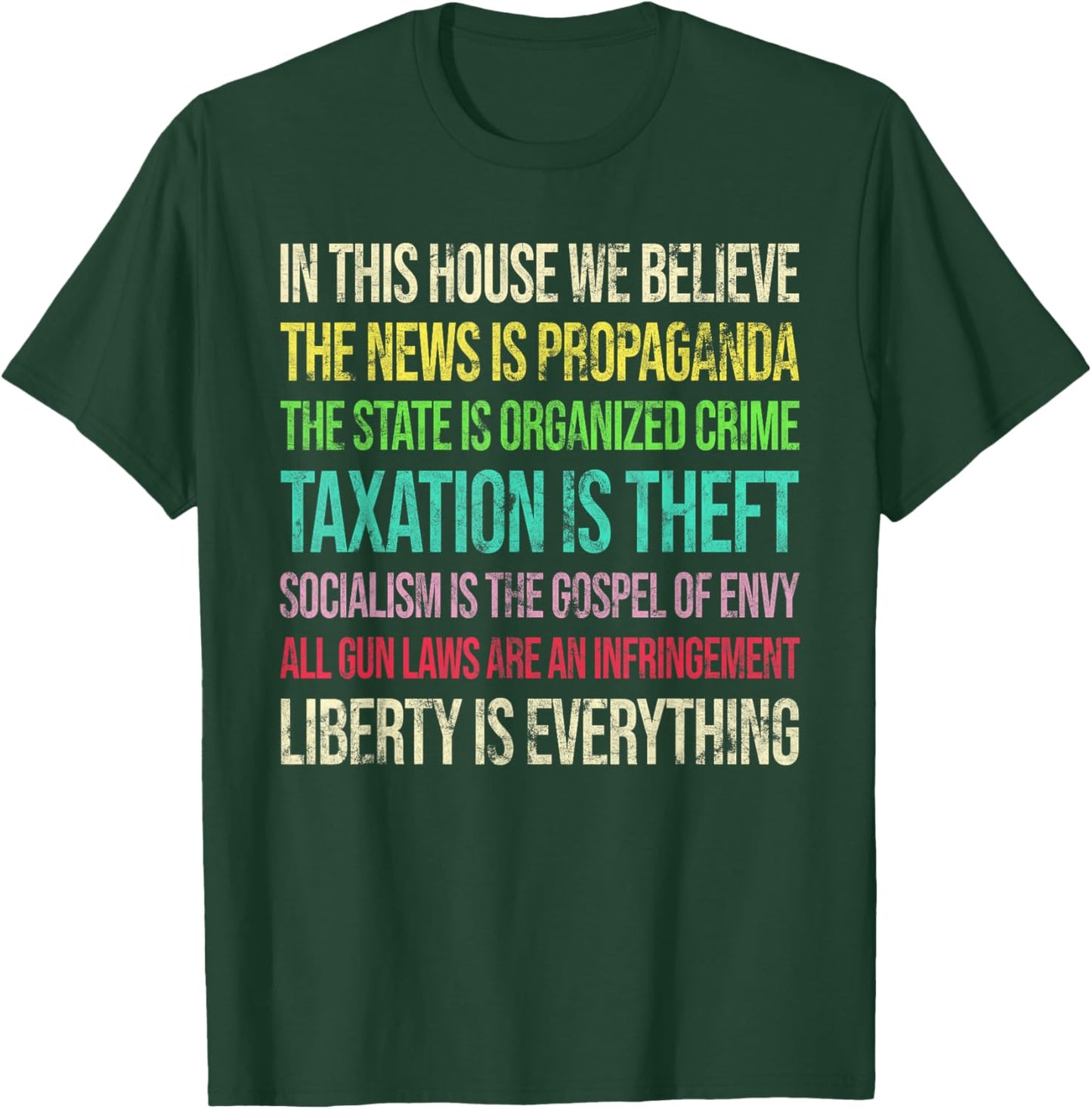 In This House We Believe The News Is Propaganda T-Shirt - T-Shirt | Forest