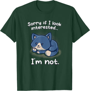 Sorry If I Look Interested I'm Not Nerd Geek Cats Kitten Cat Women Kids T-Shirt - T-Shirt | Forest