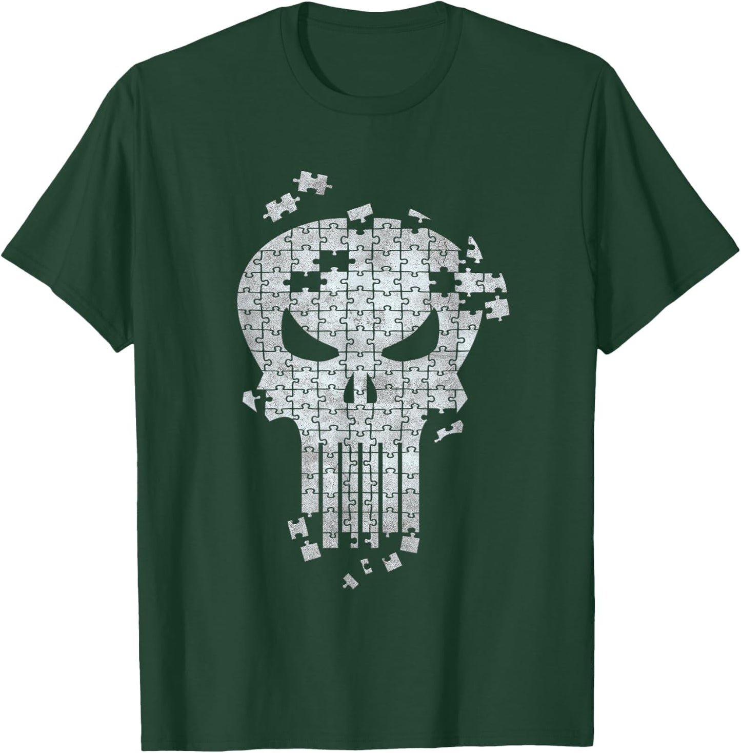 Marvel The Punisher Skull Icon Jigsaw Puzzle T-Shirt - T-Shirt | Forest
