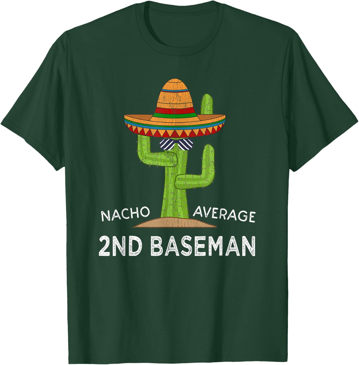 Fun Player Gifts | Funny Baseball & Softball Second Baseman T-Shirt - T-Shirt | Forest