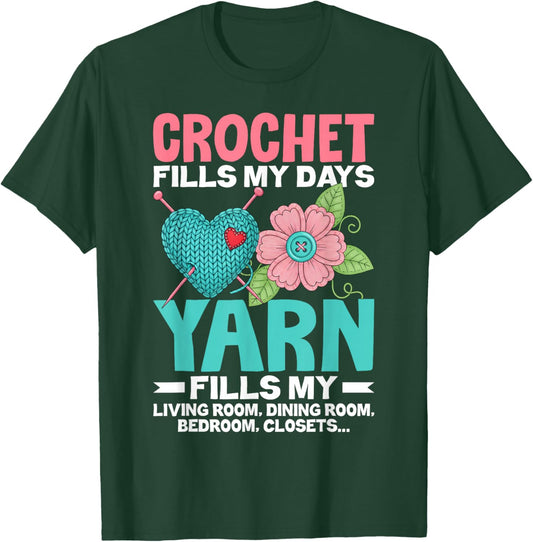 Funny Crochet Shirts Gifts for Crochet Lovers Knitter Women T-Shirt - T-Shirt | Forest