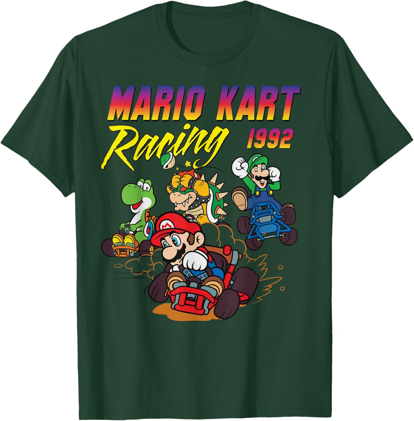 Mario Kart Racing 1992 Group Shot T-Shirt - T-Shirt | Forest
