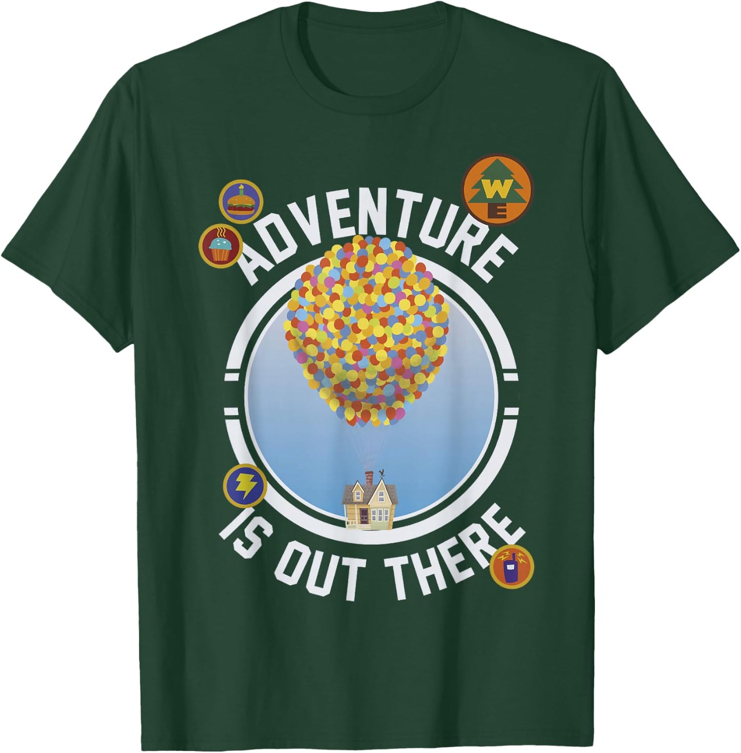 Disney Pixar Up Adventure House Circle Logo Graphic T-Shirt - T-Shirt | Forest
