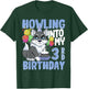Wolf for 3 Year Old Birthday for 3rd Birthday Wolf Kids Boys T-Shirt - T-Shirt | Forest