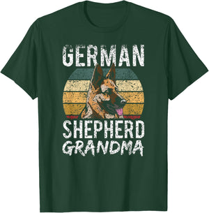 German Shepherd Grandma Dog Breed Puppy Lover Grandmother T-Shirt - T-Shirt | Forest