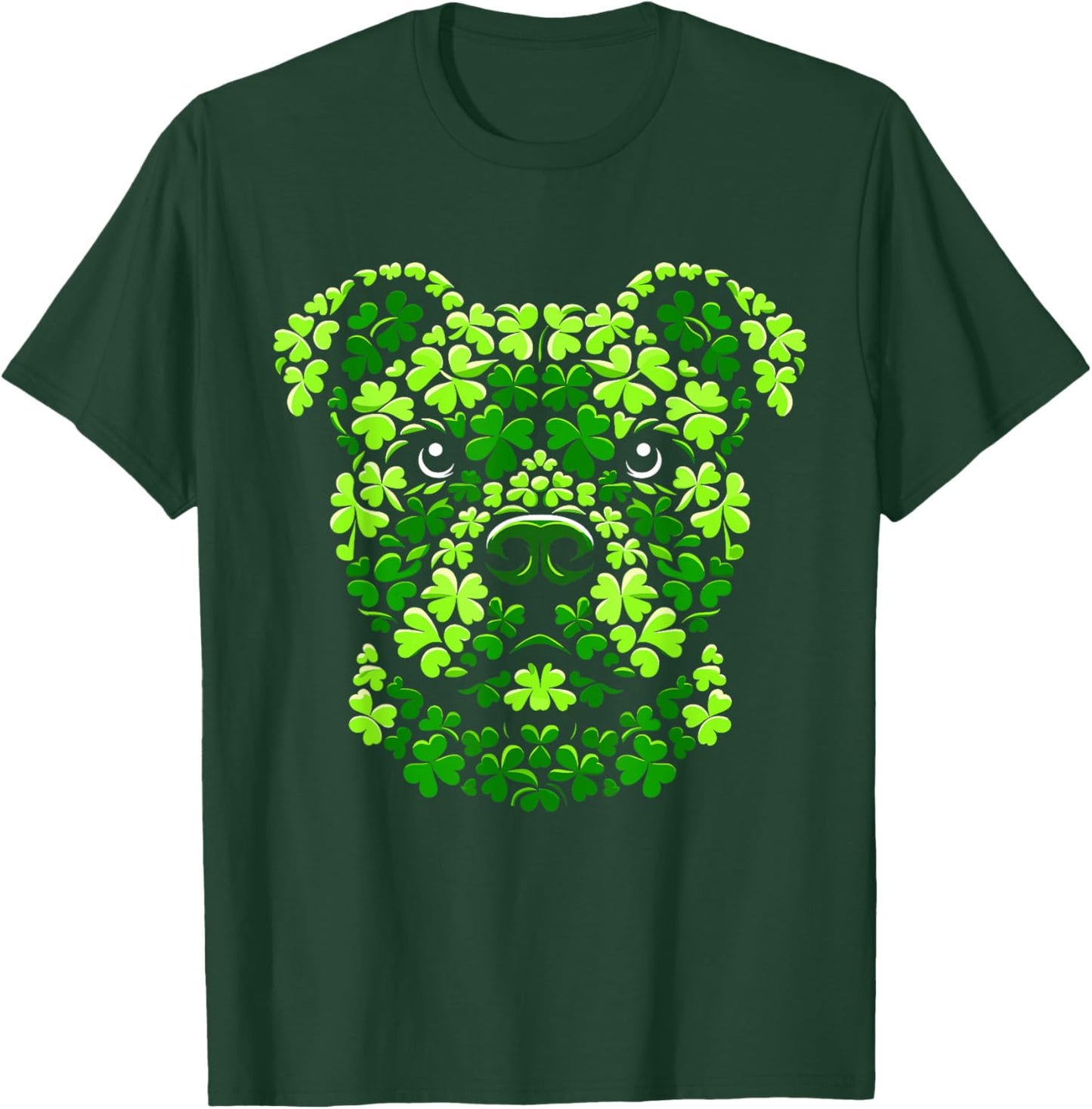 Pitbull Shamrocks Kids St Patricks Day Pitbull T-Shirt - T-Shirt | Forest