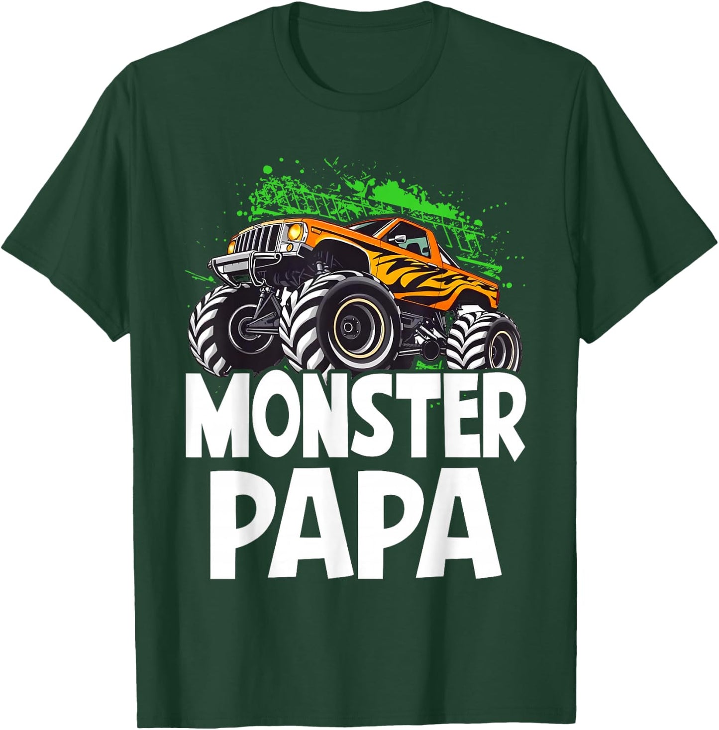 Monster Truck Papa Family Matching Monster Truck Lovers T-Shirt - T-Shirt | Forest