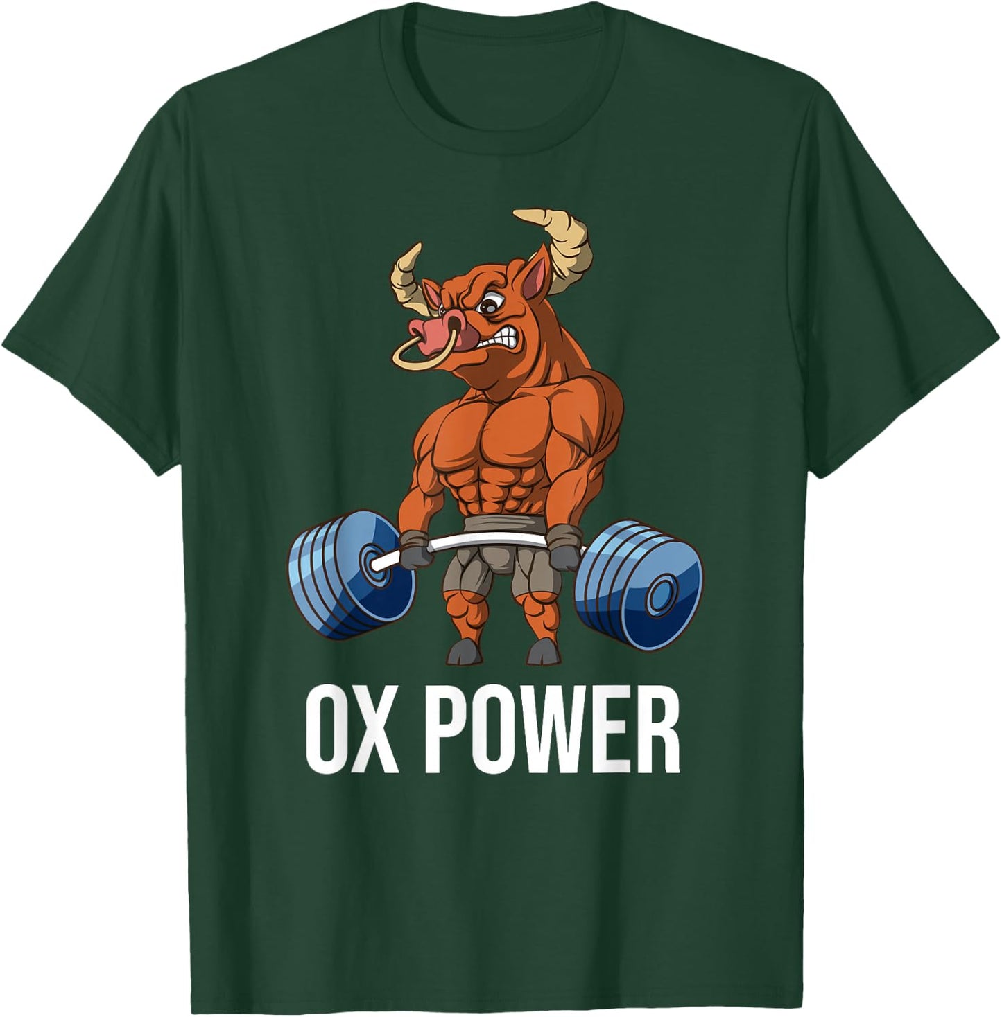 OX Power Weightlifting Deadlift Fitness Gym T-Shirt - T-Shirt | Forest