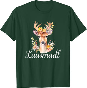 Hirsch Damen Trachten Dirndl Trachten Mädchen T-Shirt - T-Shirt | Forest