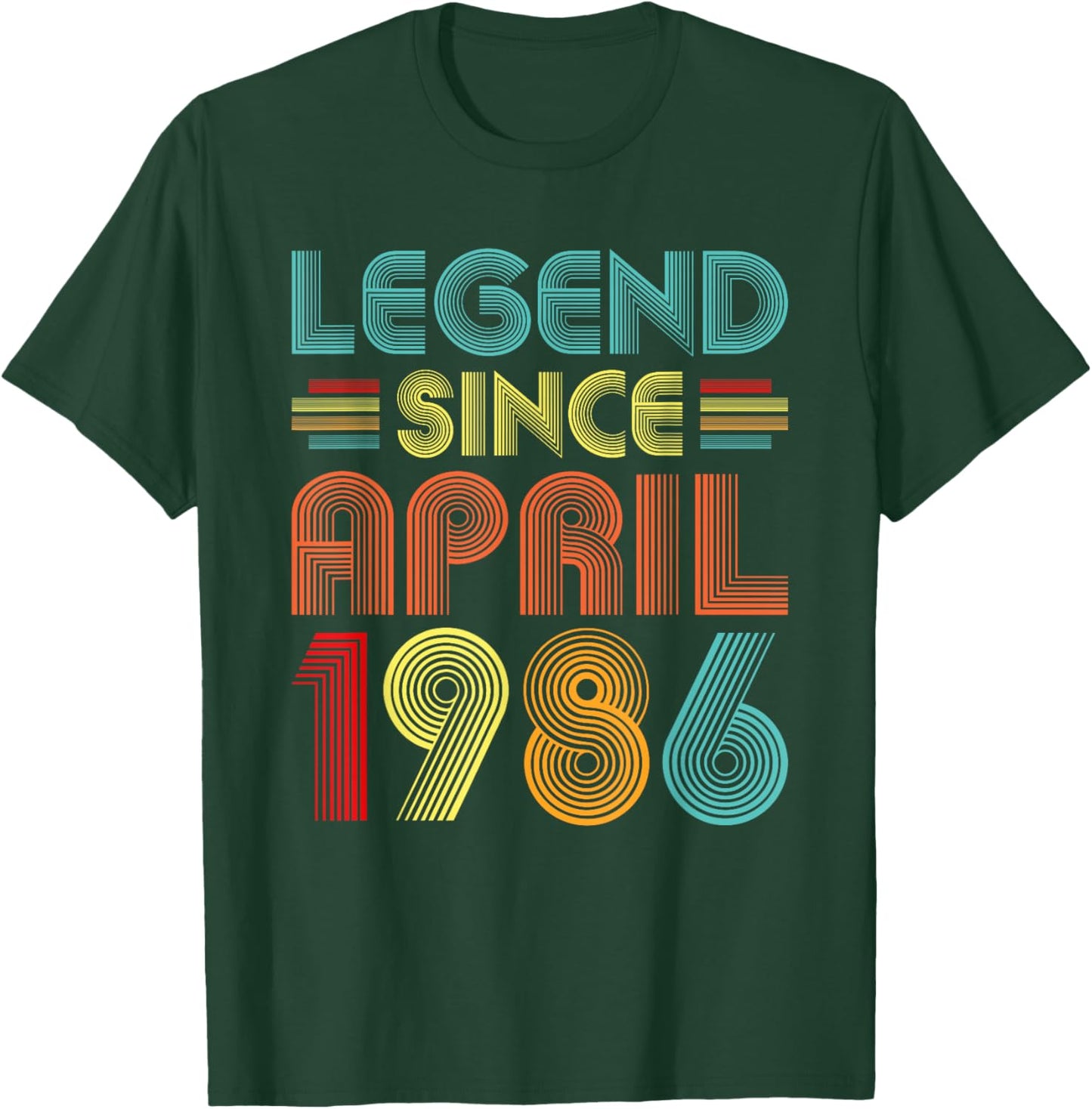Legend Since April 1986 Birth Of Birthday 1986 Vintage Idea T-Shirt - T-Shirt | Forest