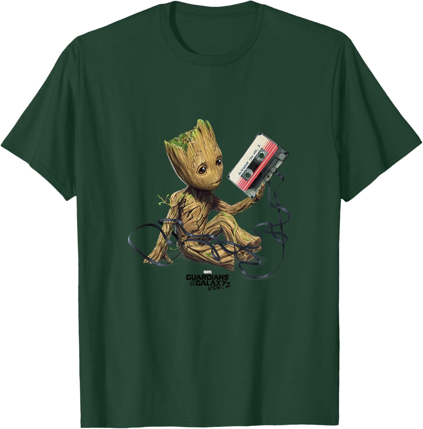 Kids Marvel Guardians of The Galaxy Vol. 2 Awesome Mix Baby Groot T-Shirt - T-Shirt | Forest